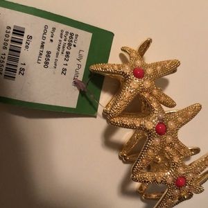 NWT. Lilly Pulitzer Coral Starfish Bangle